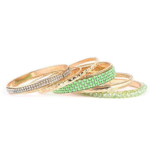 Women's Fancy Bangles 11 Pcs - Green - test-store-for-chase-value