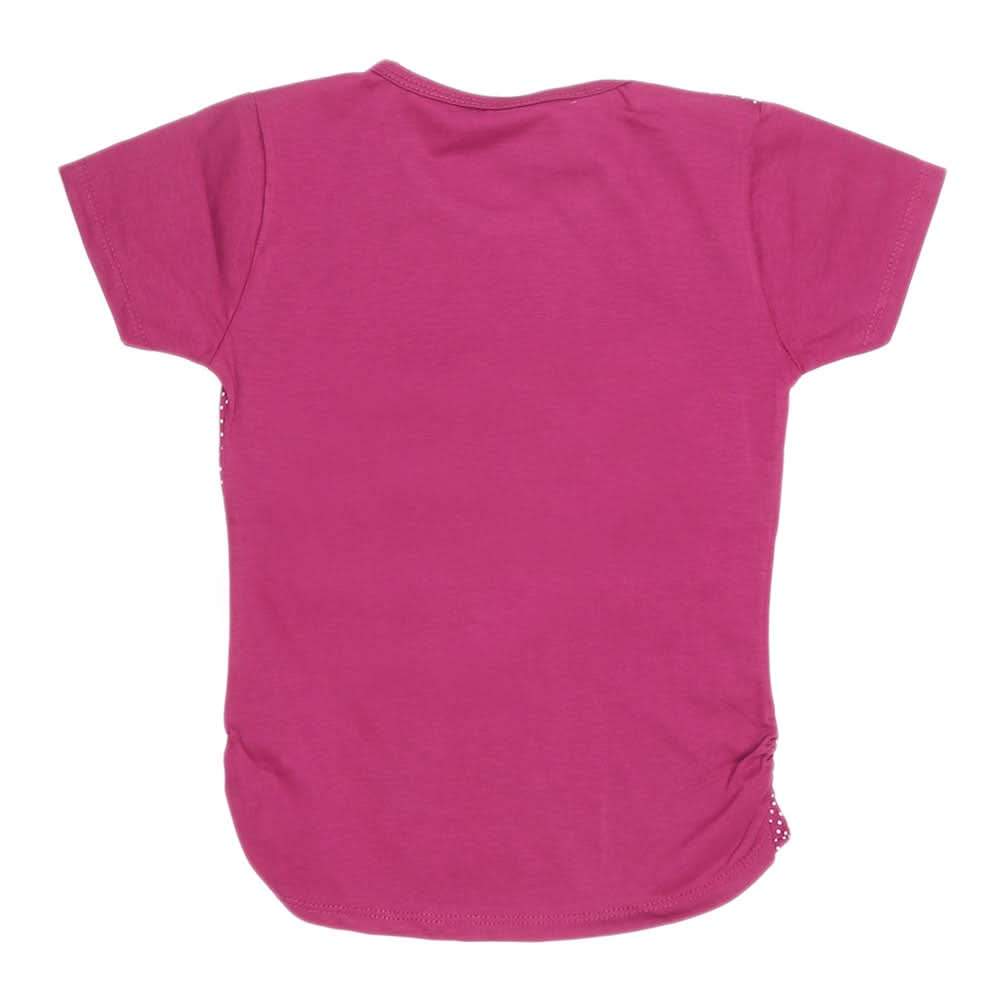 Girls Half Sleeve Embroidered T-Shirt - Dark Purple, Kids, Girls T-Shirts, Chase Value, Chase Value