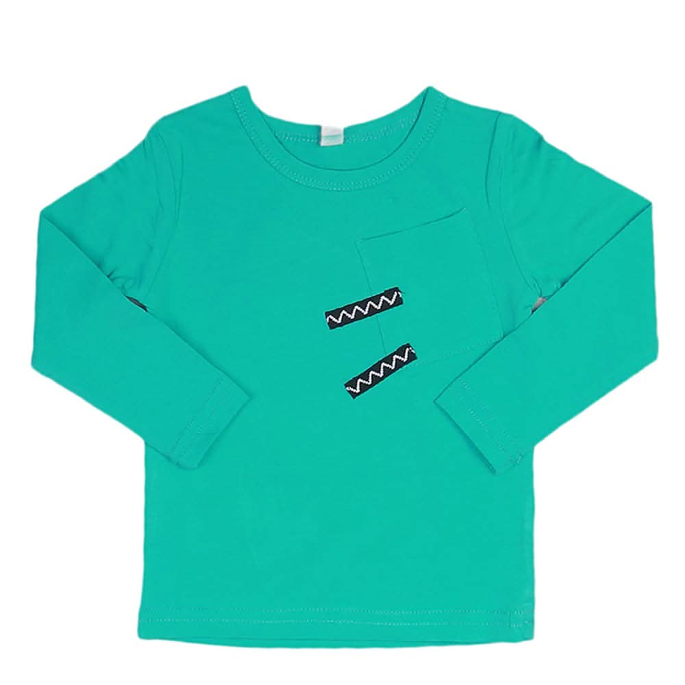 Boys Full Sleeves T-Shirt - Cyan, Kids, Boys T-Shirts, Chase Value, Chase Value