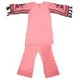 Girls Embroidered Cotton Suit 3 Pcs - Peach, Kids, Girls Sets And Suits, Chase Value, Chase Value