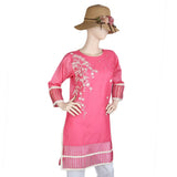 Women's Embroidered Kurti - Pink, Women, Ready Kurtis, Chase Value, Chase Value
