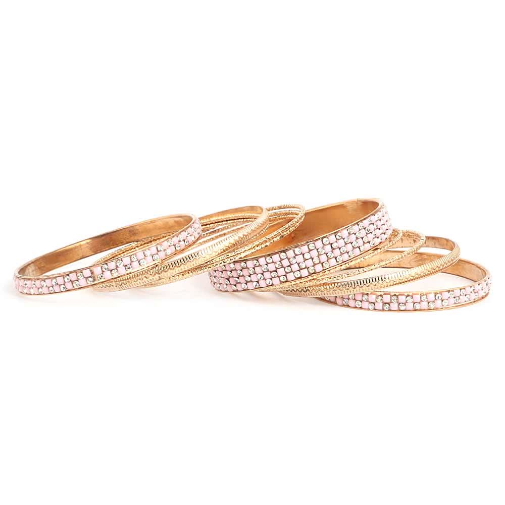 Women's Fancy Bangles 13 Pcs - Pink - test-store-for-chase-value