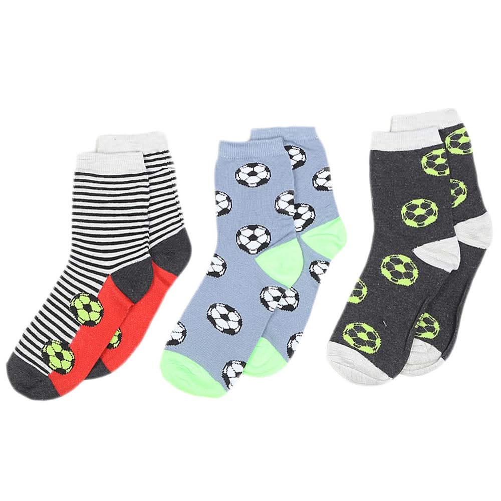 Boys Socks Packs of 3 - Multi, Kids, Boys Socks, Chase Value, Chase Value