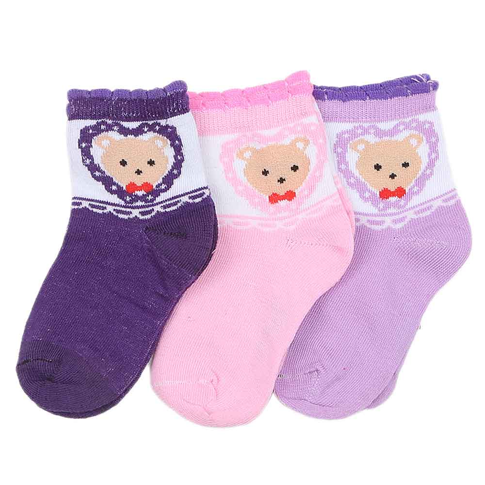 Kids Socks Pack Of 3 - Multi, Kids, Girls Socks, Chase Value, Chase Value
