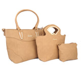 Women's Handbag 3Pc 9724 - APRICOT, Women, Bags, Chase Value, Chase Value
