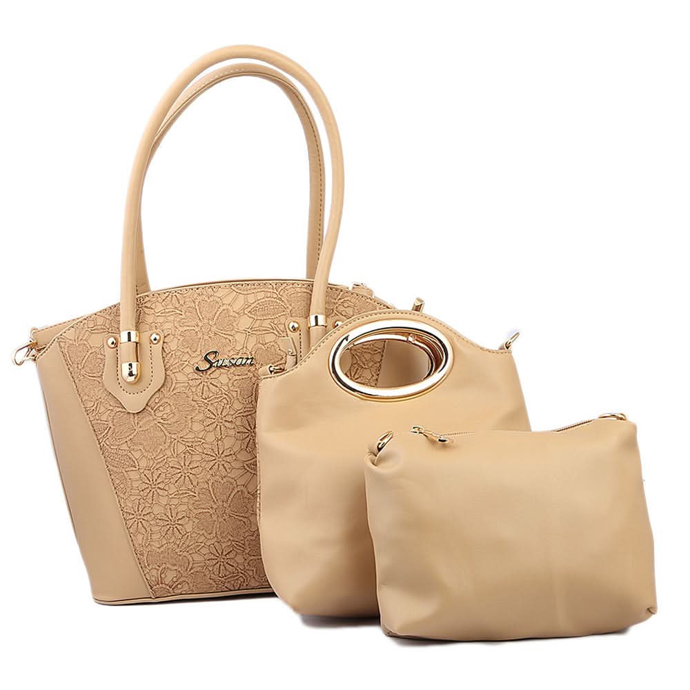 Women's Handbag 3 Piece - Apricot, Women, Bags, Chase Value, Chase Value