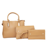 Women's Handbag 3Pcs 8842 - Apricot, Women, Bags, Chase Value, Chase Value