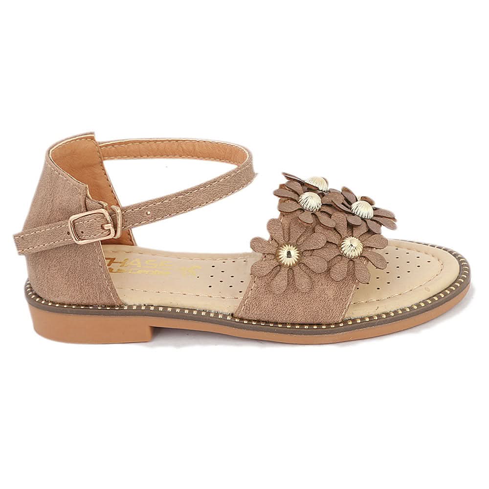 Girls Fancy Sandal (B-97) - Brown, Kids, Girls Sandals, Chase Value, Chase Value