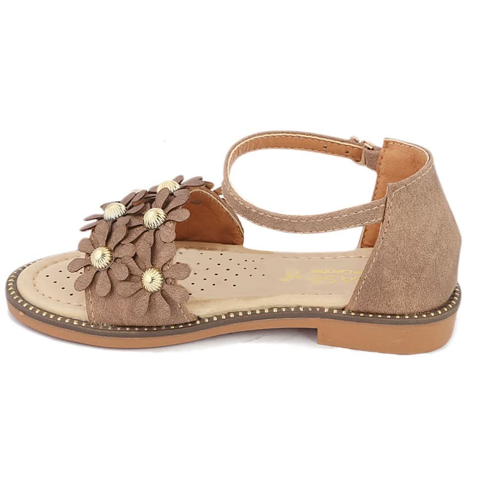 Girls Fancy Sandal (B-97) - Brown, Kids, Girls Sandals, Chase Value, Chase Value