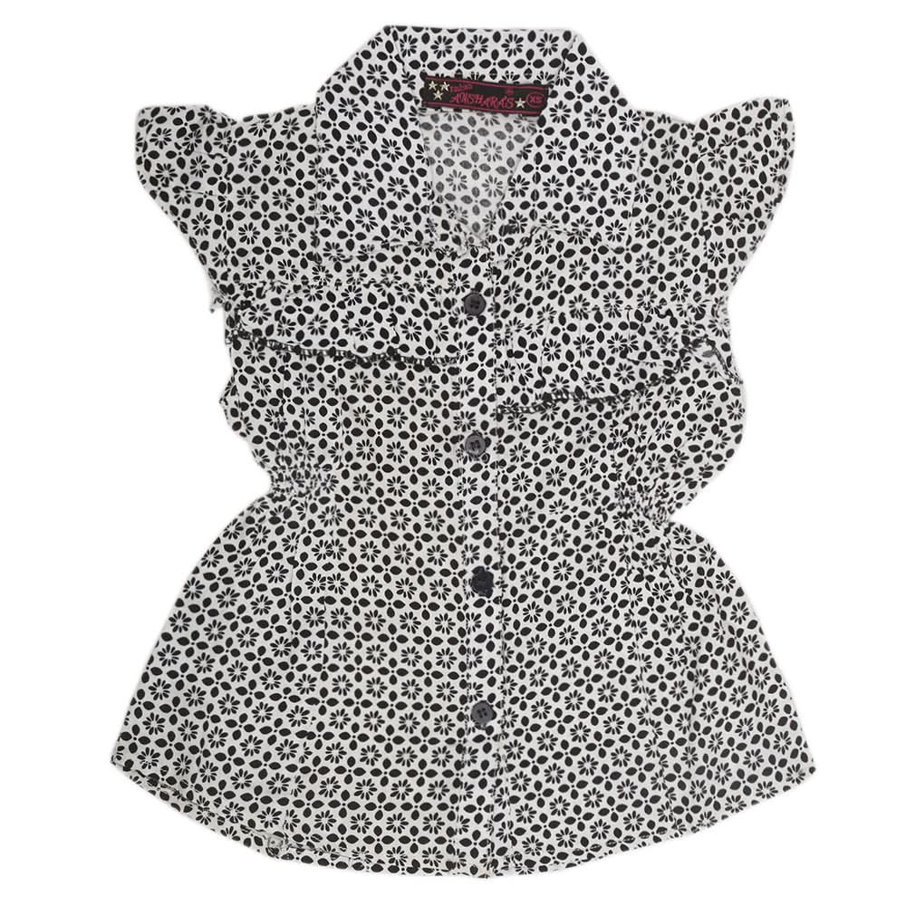 Girls Woven Half Sleeves Top - Black, Kids, Tops, Chase Value, Chase Value
