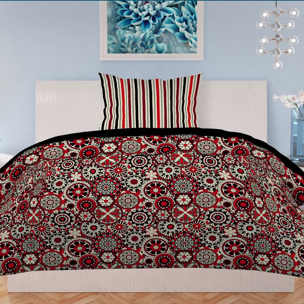 Printed Single Percale Finish Bed Sheet 2 Pcs - Multi, Single Size Bed Sheet, Chase Value, Chase Value