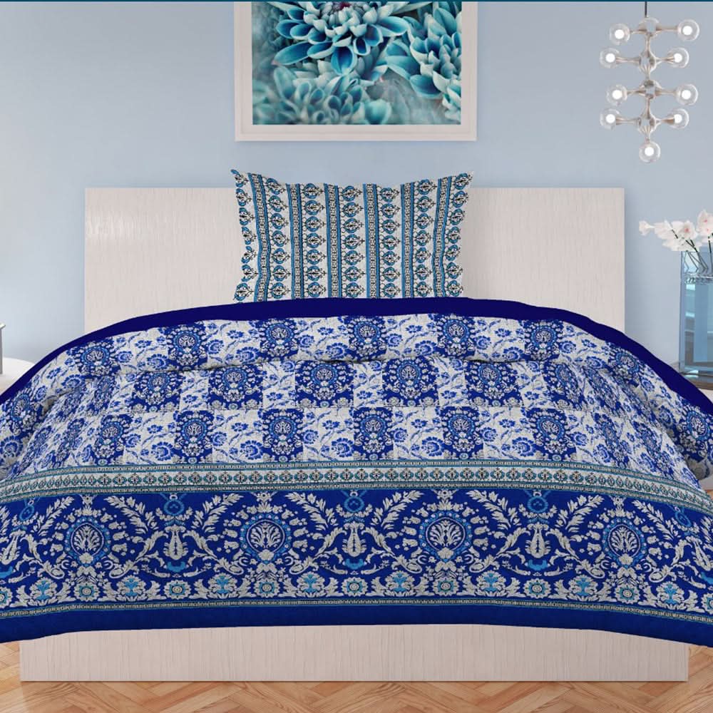 Printed Single Percale Finish Bed Sheet 2 Pcs - Multi, Single Size Bed Sheet, Chase Value, Chase Value