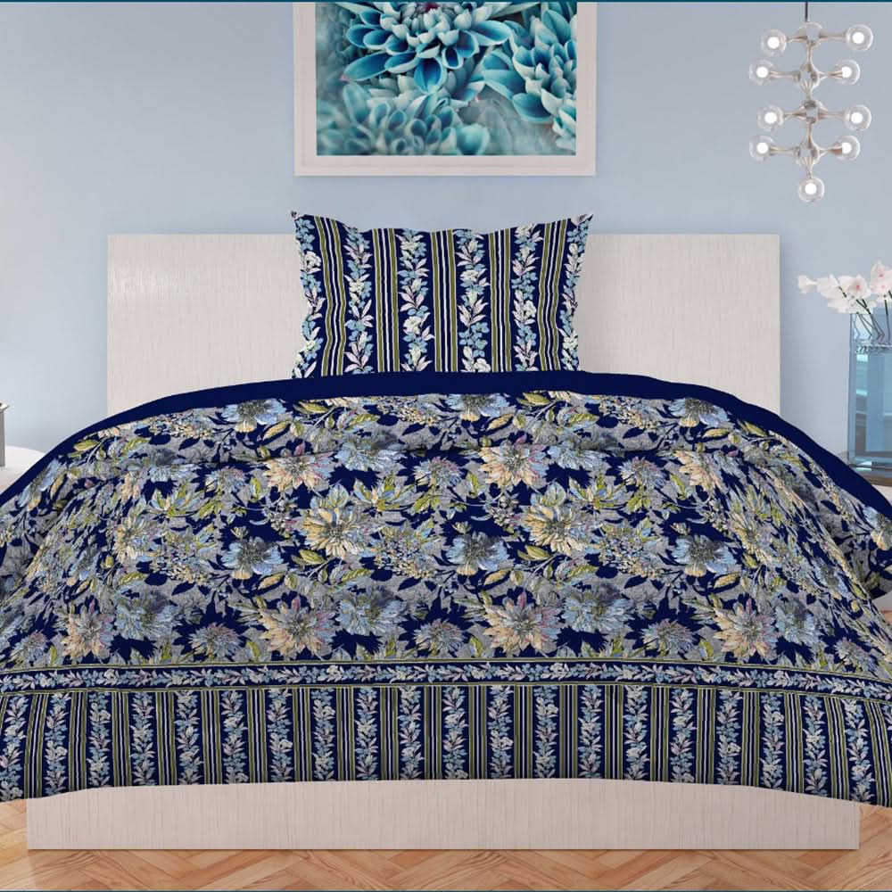 Printed Single Percale Finish Bed Sheet 2 Pcs - Multi, Single Size Bed Sheet, Chase Value, Chase Value