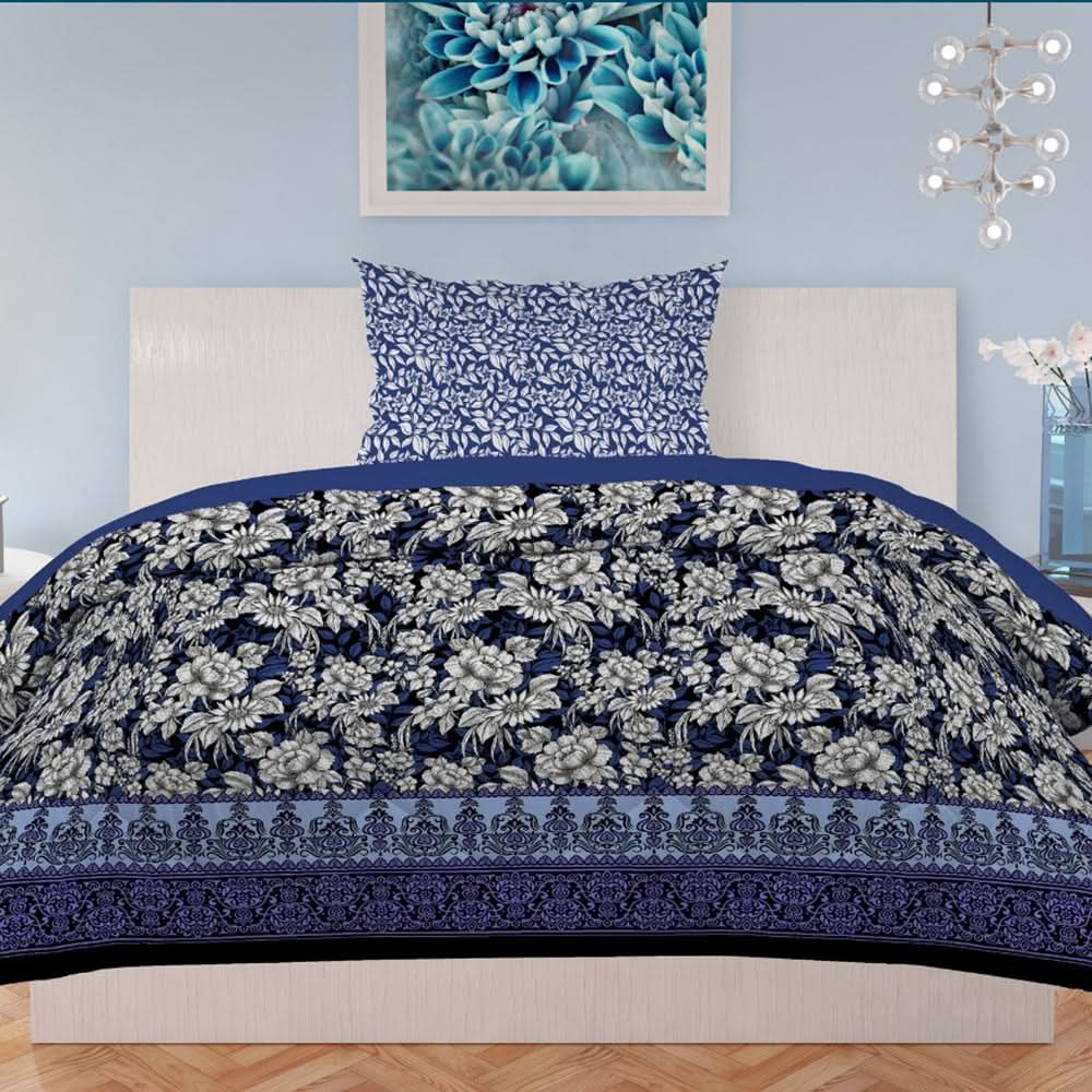 Printed Single Percale Finish Bed Sheet 2 Pcs - Multi, Single Size Bed Sheet, Chase Value, Chase Value