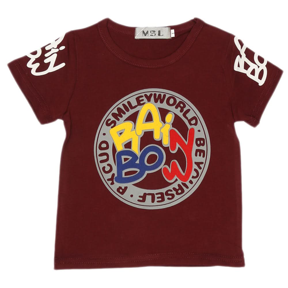Newborn Boys T-Shirt - Maroon, Kids, NB Boys Shirts And T-Shirts, Chase Value, Chase Value