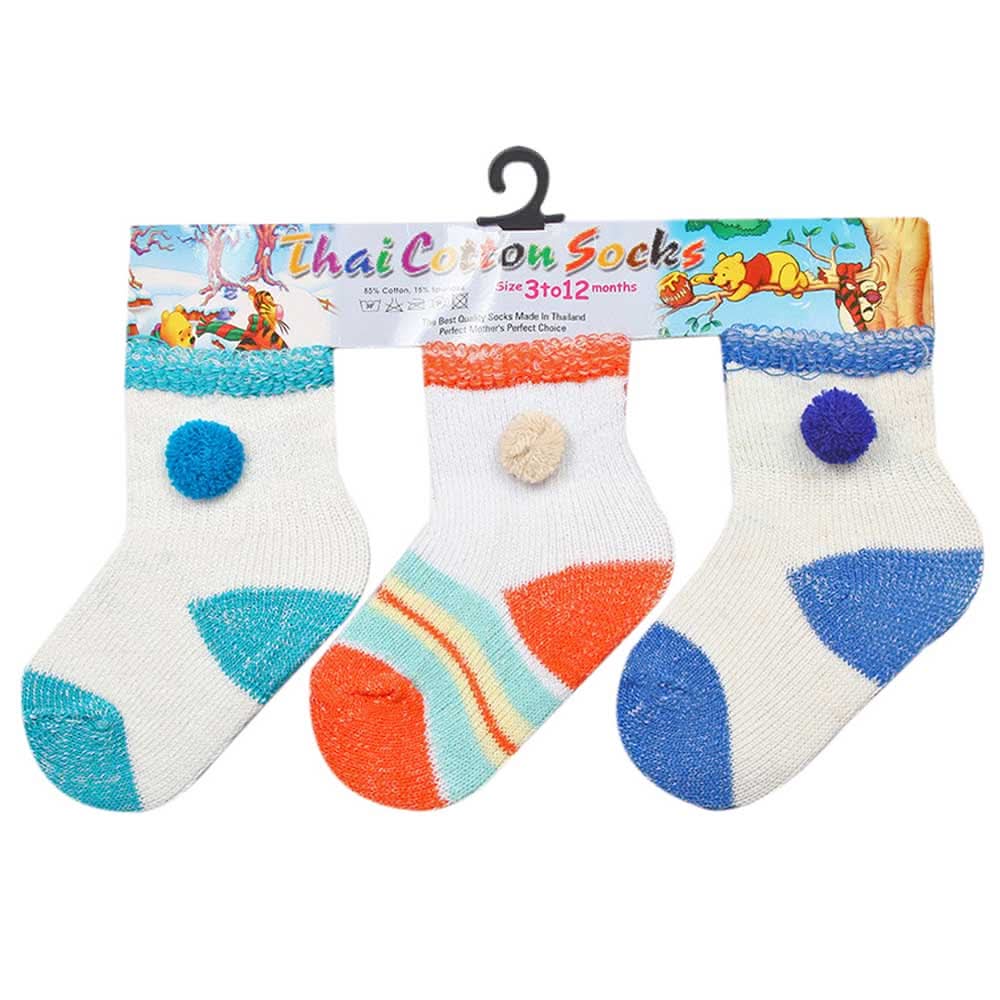 Newborn Socks Pack Of 3 - BB, Newborn Caps, Shoes & Socks, Chase Value, Chase Value