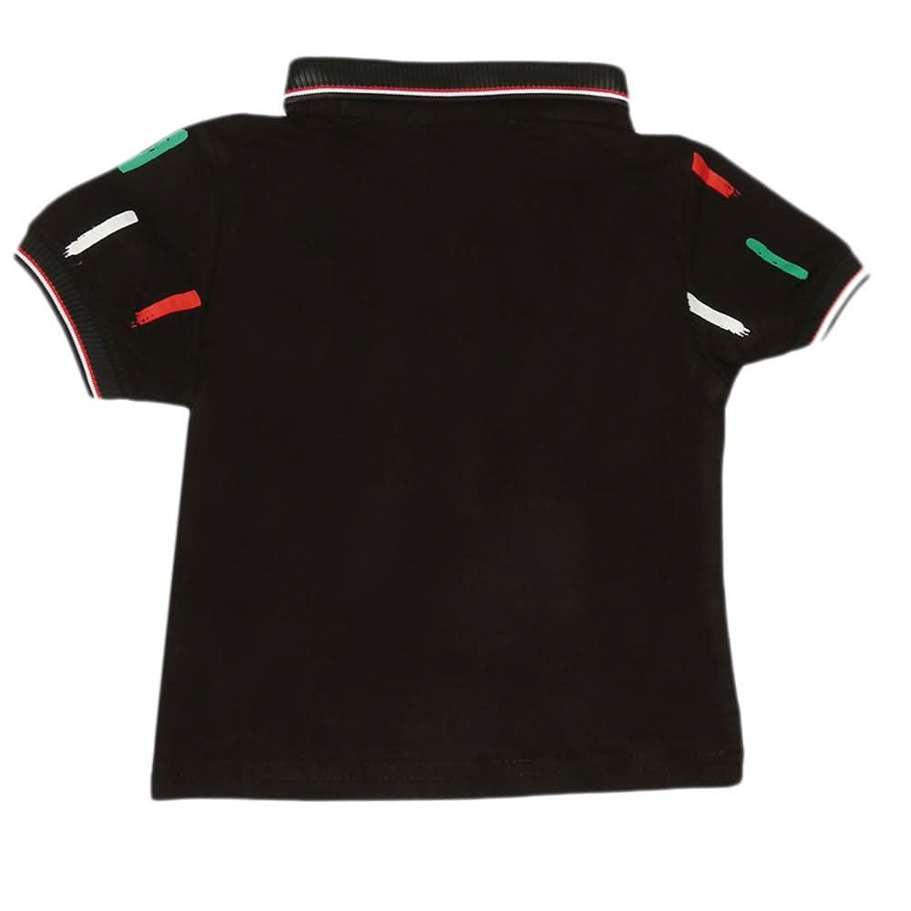 Boys Half Sleeves Polo T-Shirt - Black, Kids, Boys T-Shirts, Chase Value, Chase Value