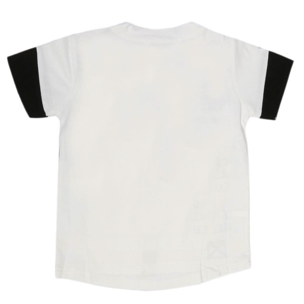 Boys Half Sleeves T-Shirt - White, Kids, Boys T-Shirts, Chase Value, Chase Value