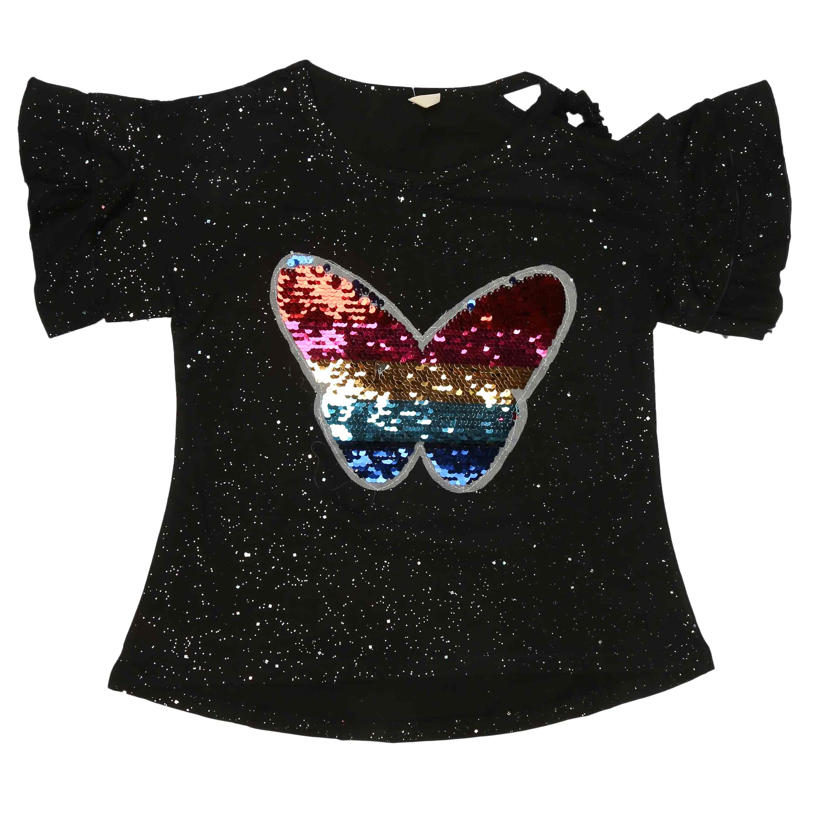 Girls Fancy T-Shirt - Black, Kids, Girls T-Shirts, Chase Value, Chase Value