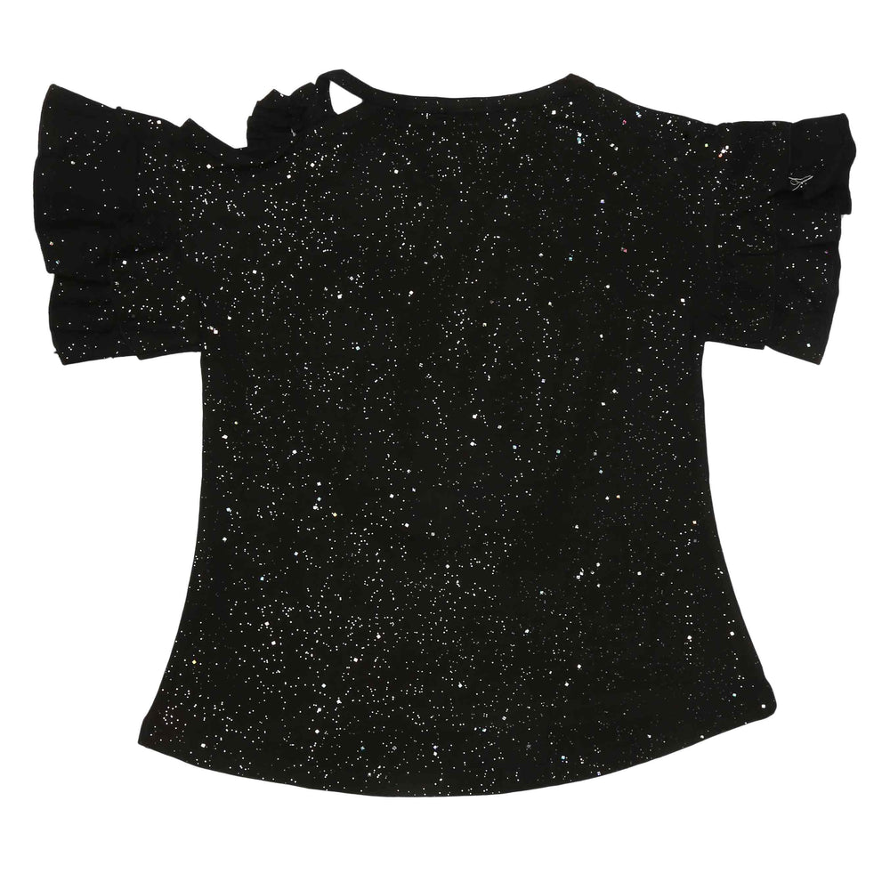 Girls Fancy T-Shirt - Black, Kids, Girls T-Shirts, Chase Value, Chase Value