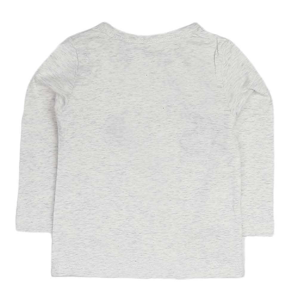 Boys Full Sleeves T-Shirt - White, Kids, Boys T-Shirts, Chase Value, Chase Value