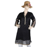 Women's Fancy Embroidered Kurti - Black, Women, Ready Kurtis, Chase Value, Chase Value