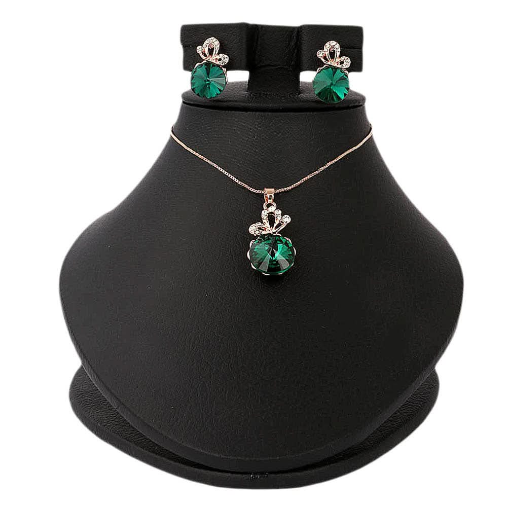 Women's Fancy Locket Set - Green, Women, Chains & Lockets, Chase Value, Chase Value