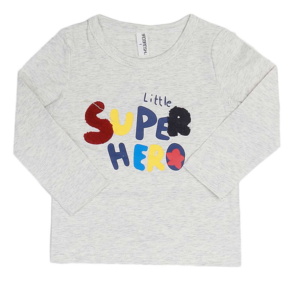Boys Full Sleeves T-Shirt - White, Kids, Boys T-Shirts, Chase Value, Chase Value