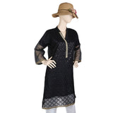 Women's Fancy Embroidered Kurti - Black, Women, Ready Kurtis, Chase Value, Chase Value