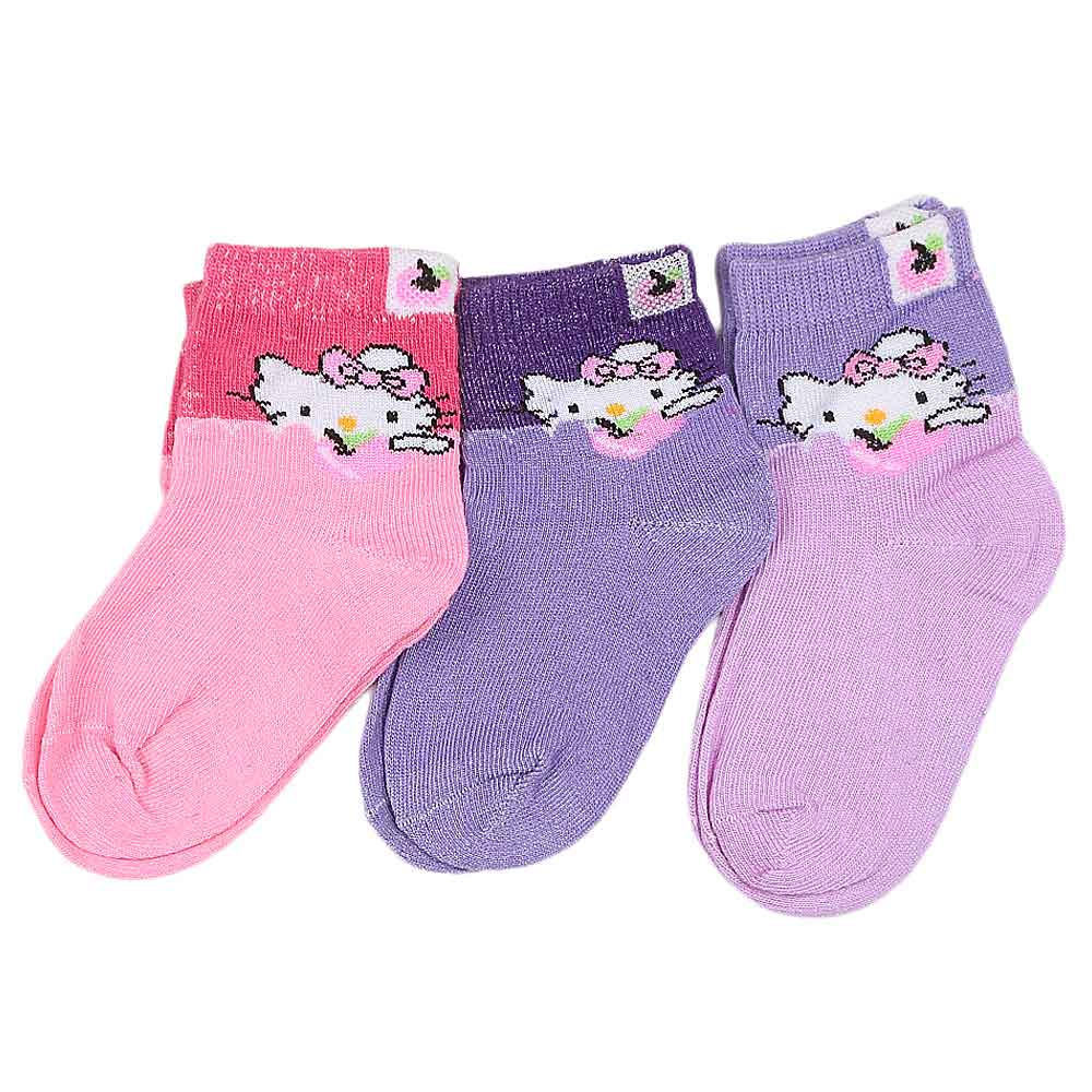 Kids Socks Pack Of 3 - Multi, Kids, Girls Socks, Chase Value, Chase Value