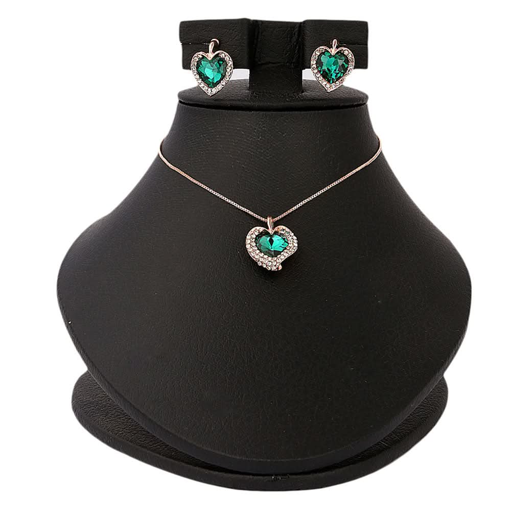 Women's Fancy Locket Set - Green, Women, Chains & Lockets, Chase Value, Chase Value