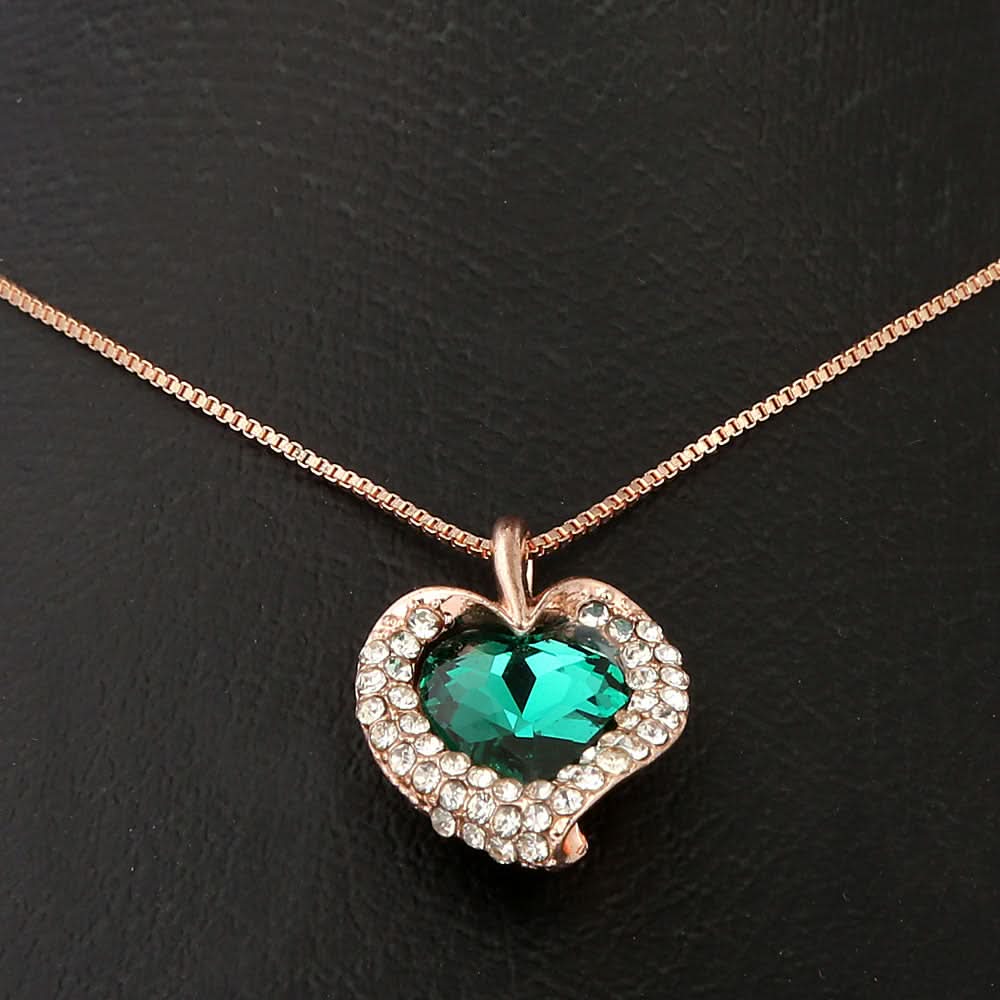 Women's Fancy Locket Set - Green, Women, Chains & Lockets, Chase Value, Chase Value