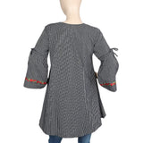 Women's Strip Cotton Kurti - Black, Women, Ready Kurtis, Chase Value, Chase Value