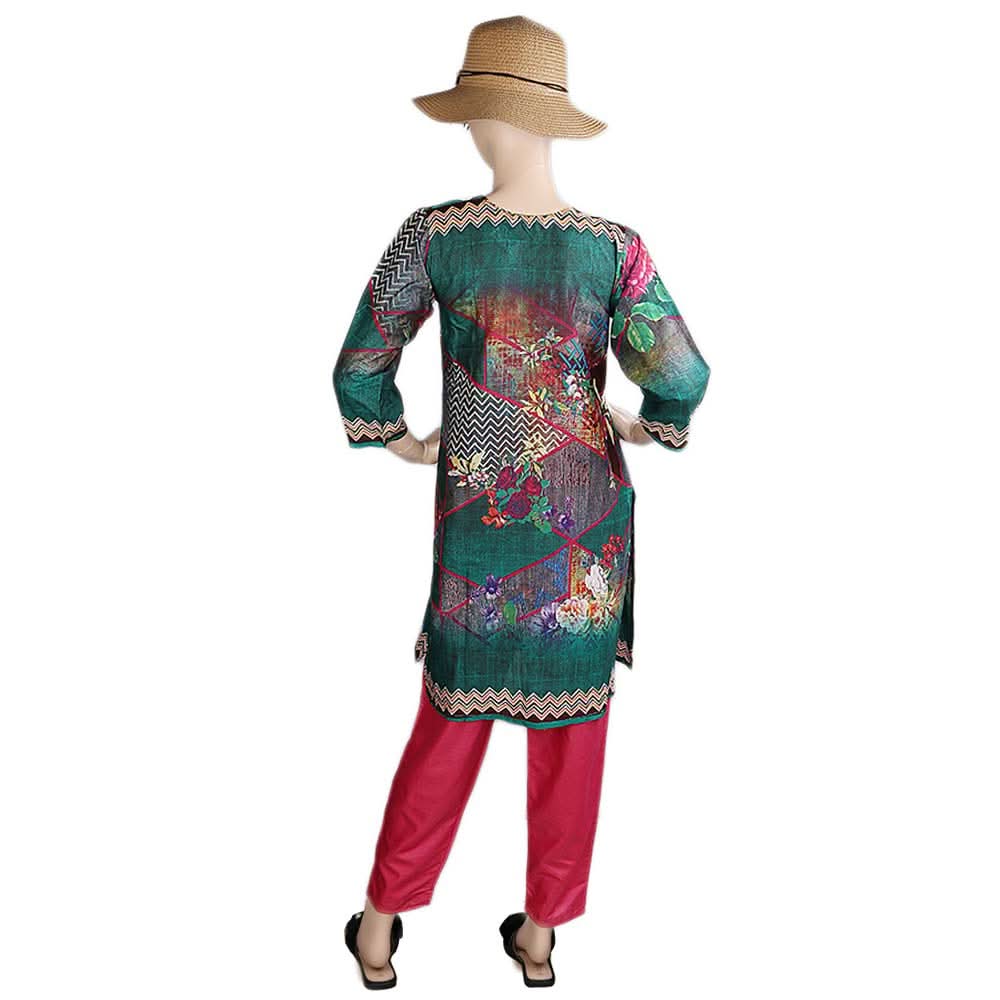 Women's Printed Lawn 2 Pcs Stitched Suit - Multi, Women's Fashion, Chase Value, Chase Value