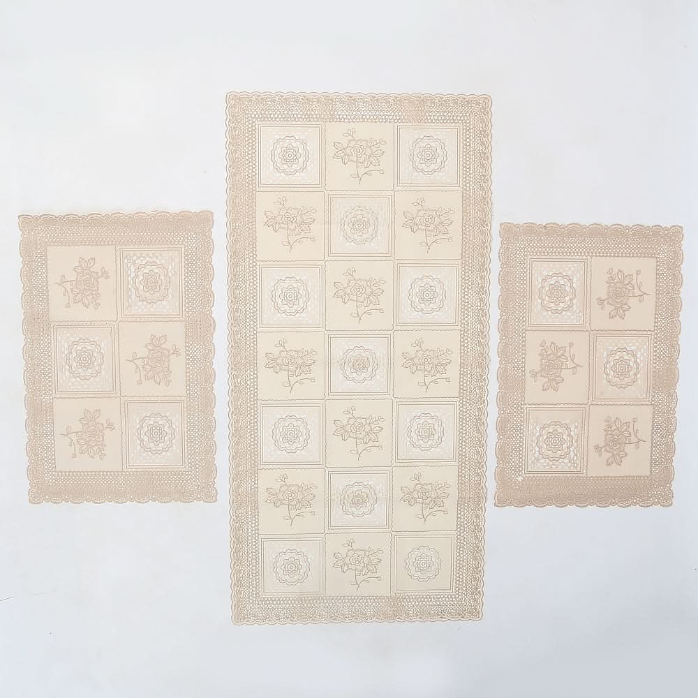 Centre Table Mat 3 Piece Set - Fawn, Home & Lifestyle, Mats, Chase Value, Chase Value