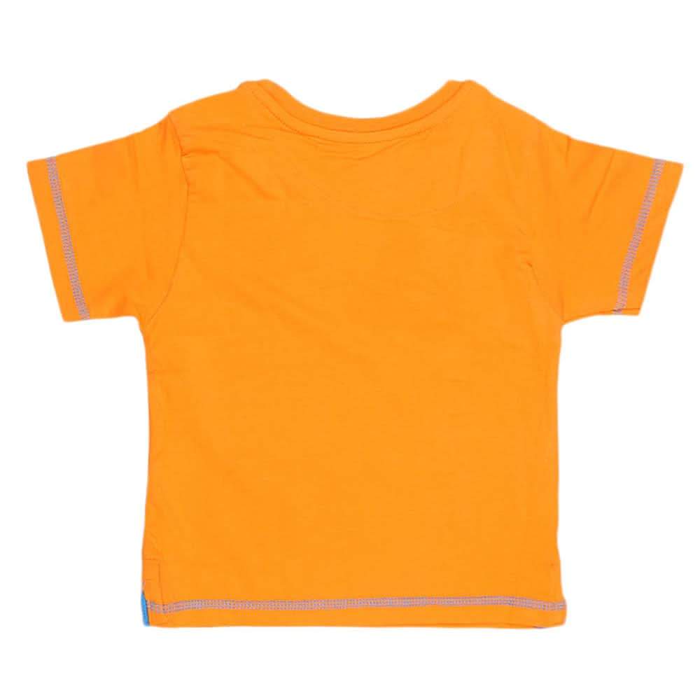 Boys Half Sleeves T-Shirt - Orange - test-store-for-chase-value