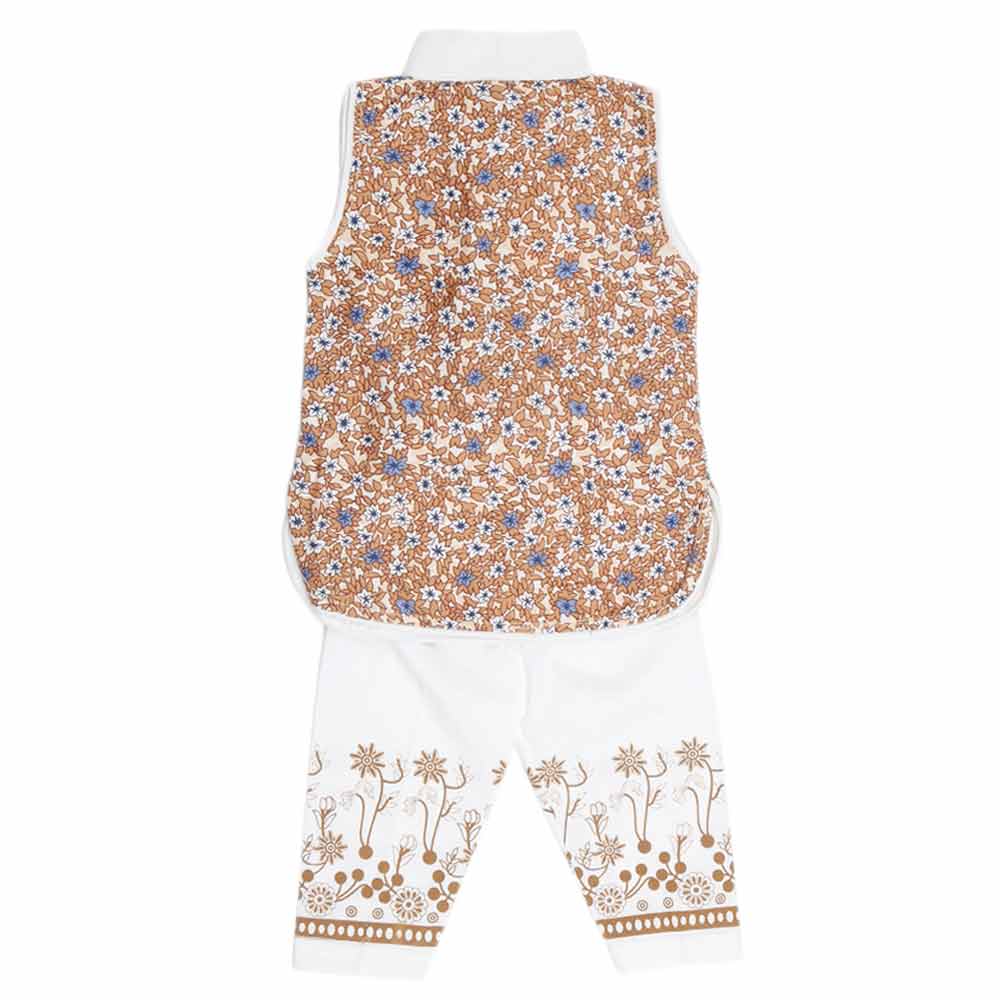 Newborn Girls Fancy Suit 2 Pcs - Beige, Kids, NB Girls Sets And Suits, Chase Value, Chase Value