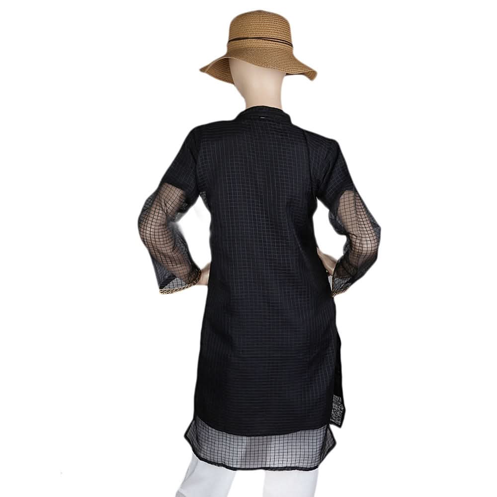 Women's Fancy Embroidered Kurti - Black, Women, Ready Kurtis, Chase Value, Chase Value
