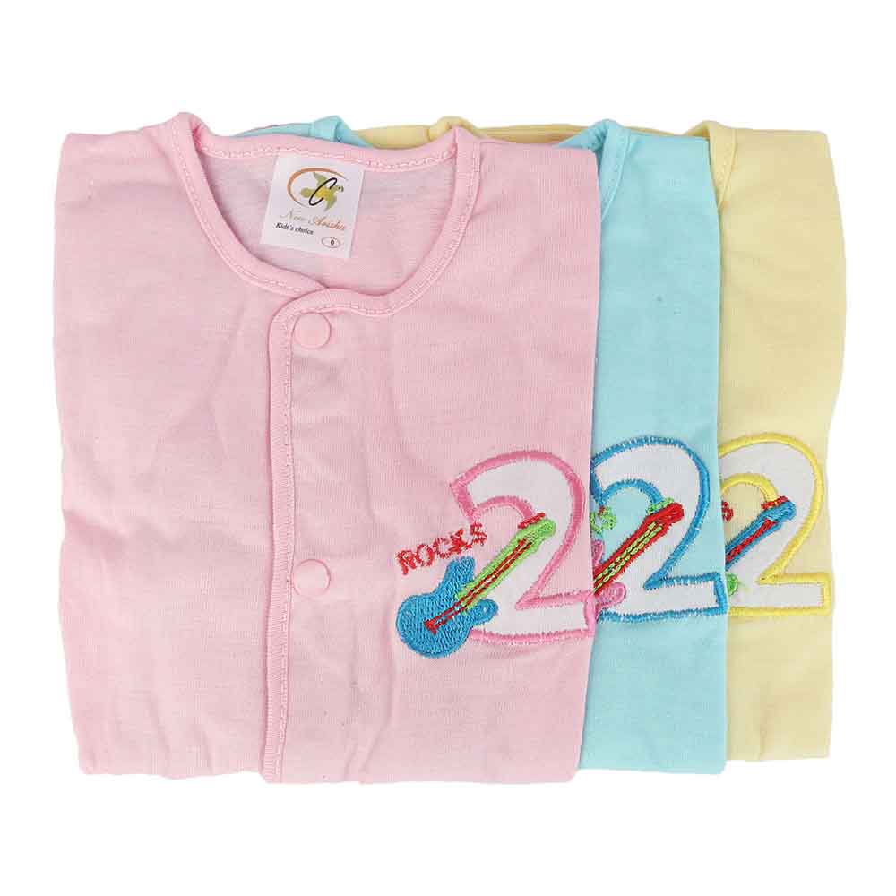 New Born 3 Pcs Jhabla Suit - Multi, Kids, NB Boys Sets And Suits, Kids, NB Girls Sets And Suits, Chase Value, Chase Value