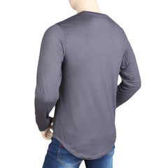 Men's Full Sleeves T Shirt - Grey, Mens T-Shirts, Chase Value, Chase Value