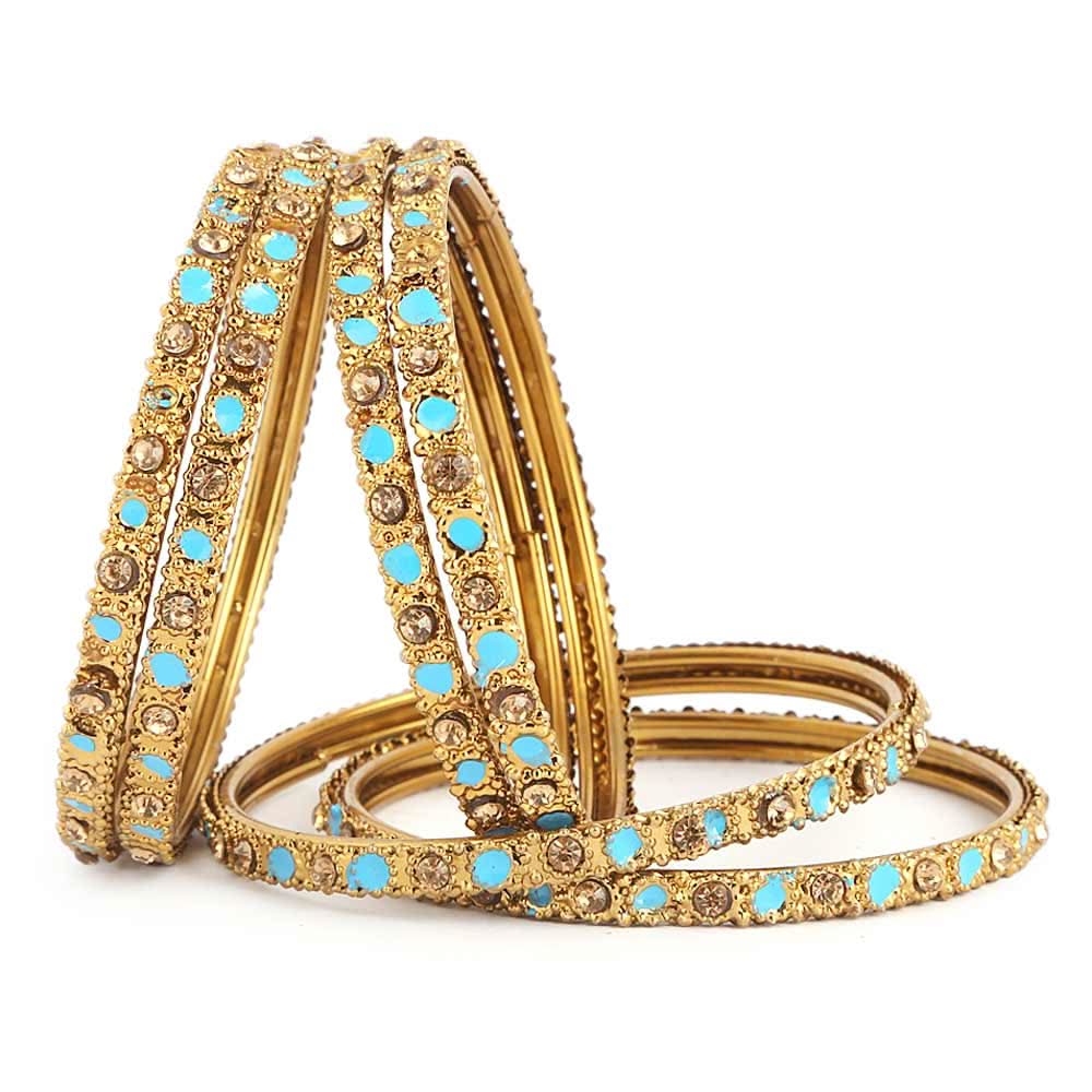 Women's Fancy Bangles 6 Pcs - Golden, Women, Bangles & Bracelets, Chase Value, Chase Value