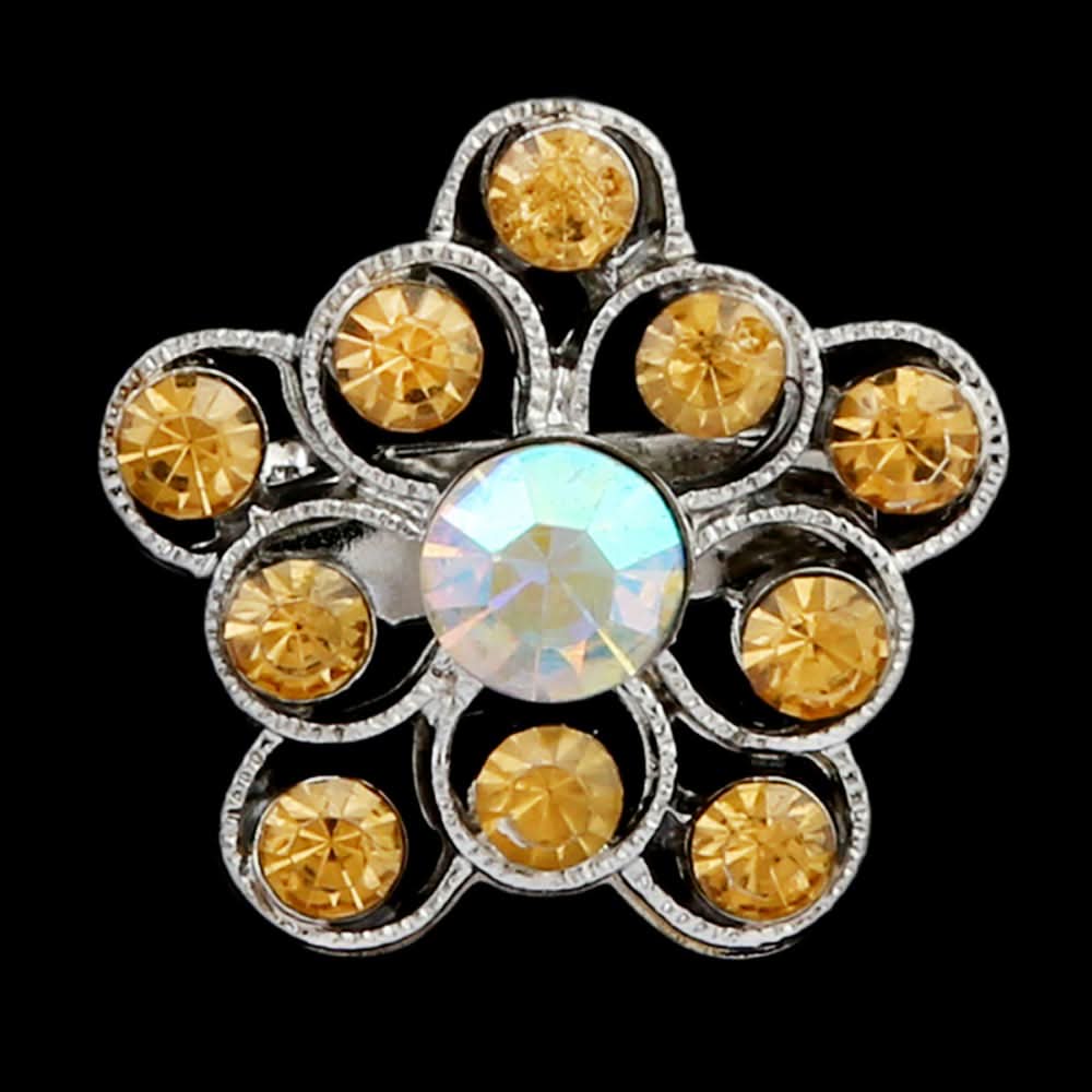 Women's Fancy Brooch - Mustard, Women, Scarf Pins & Brooches, Chase Value, Chase Value
