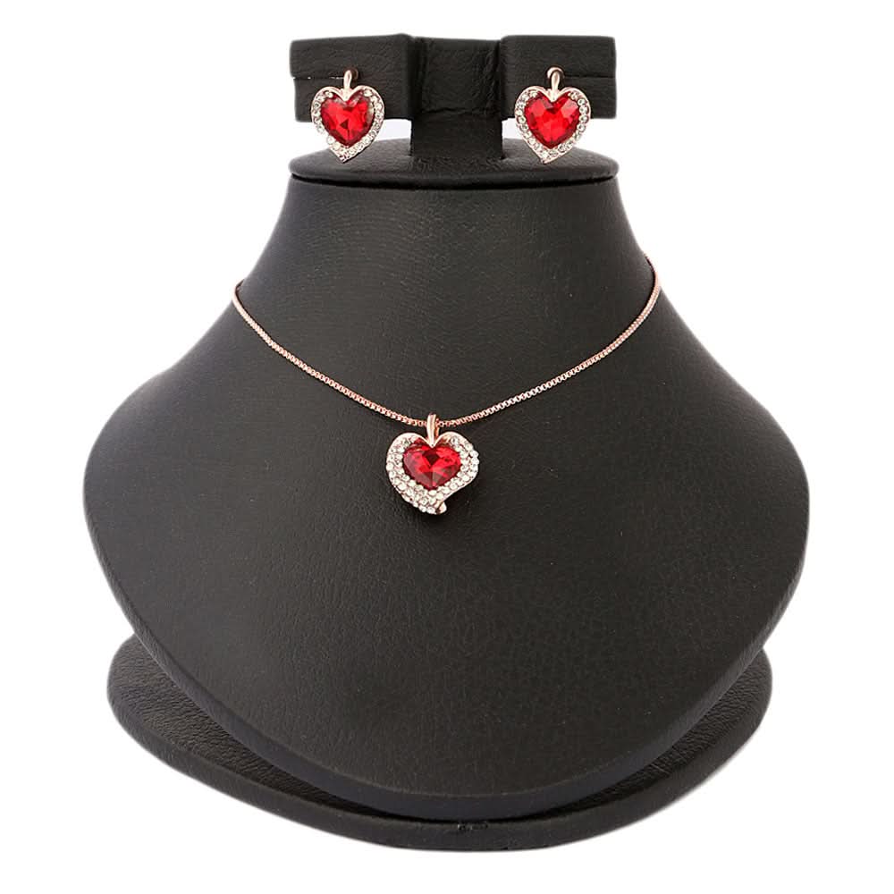 Women's Fancy Locket Set - Red, Women, Chains & Lockets, Chase Value, Chase Value