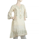 Women's Stitched Kurti - Cream, Women, Ready Kurtis, Chase Value, Chase Value