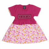 Girls Half Sleeve Fancy Frock - Purple - test-store-for-chase-value