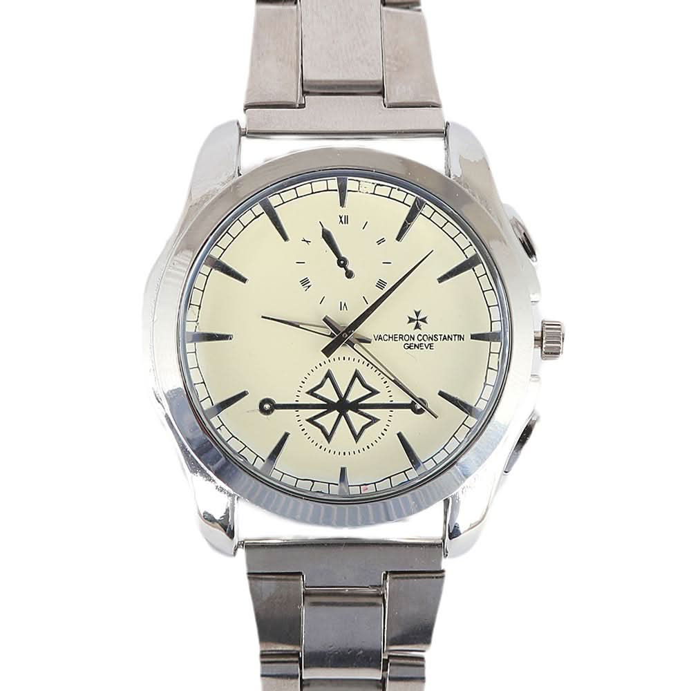 Men's Wrist Watch - White, Men, Watches, Chase Value, Chase Value