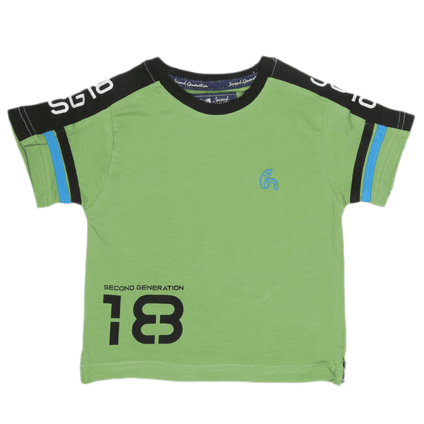 Boys Half Sleeves T-Shirt - Green - test-store-for-chase-value