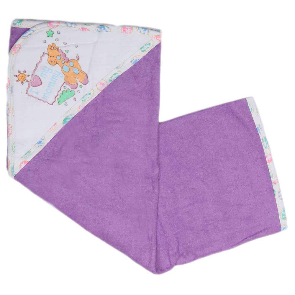 Newborn Baby Bath Towel - Purple, Kids, Bath Accessories, Chase Value, Chase Value