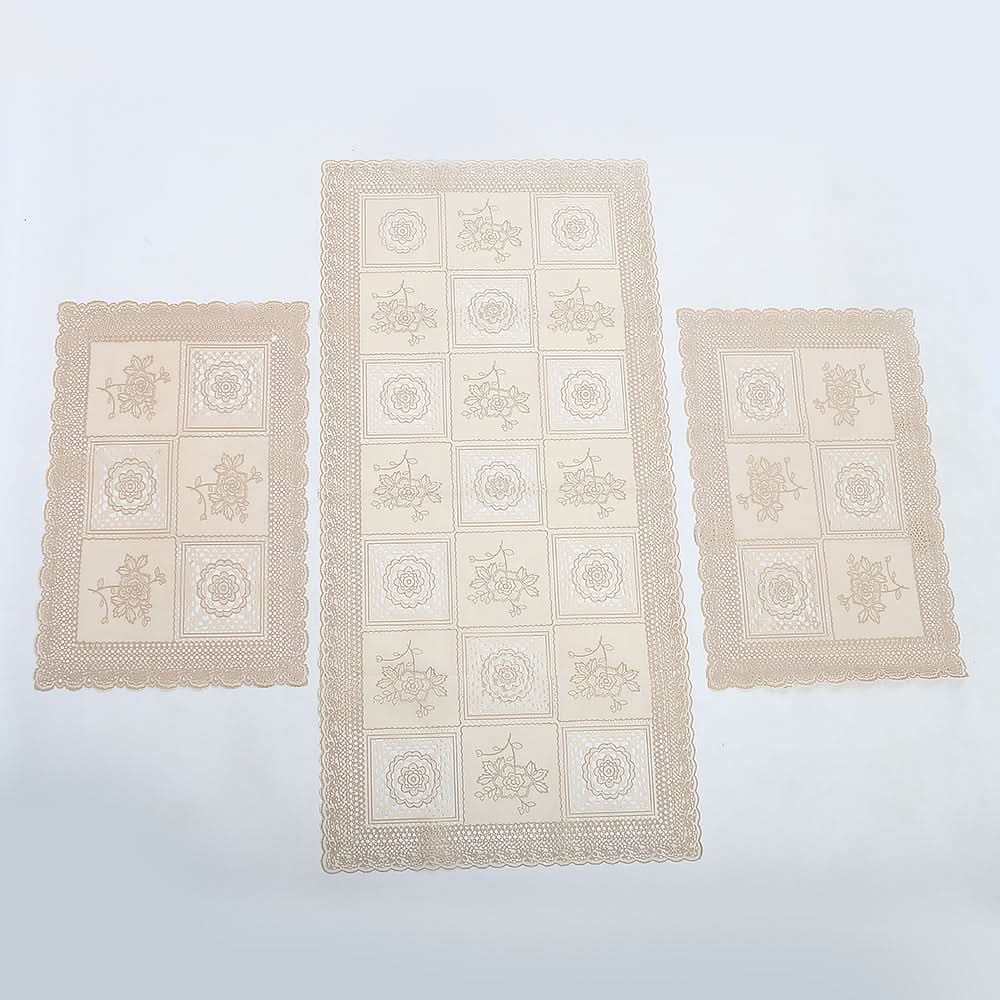 Centre Table Mat 3 Piece Set - Fawn, Home & Lifestyle, Mats, Chase Value, Chase Value