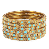 Women's Fancy Bangles 6 Pcs - Golden, Women, Bangles & Bracelets, Chase Value, Chase Value